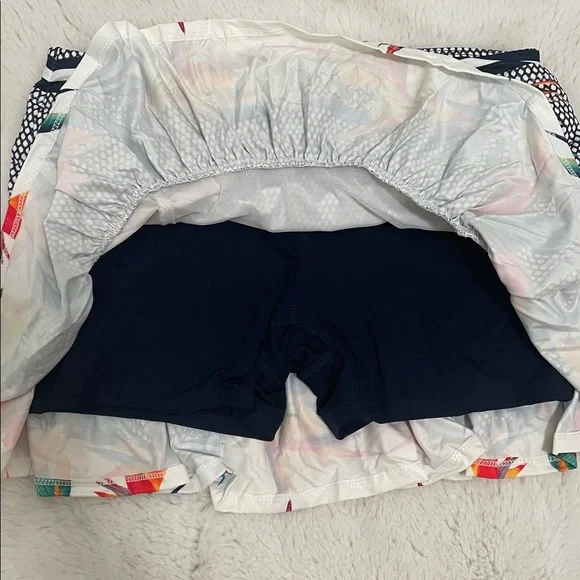 Lucky in Love Copa Ruche Skirt in a multicolored tropical print. - Picture 5 of 8